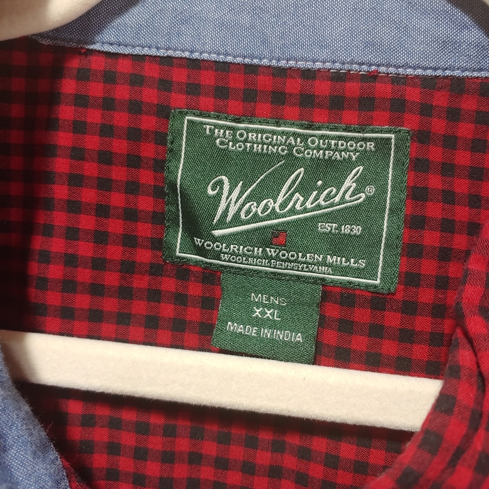 Woolrich Checked Pattern Button Down Shirt Red/ B… - image 2